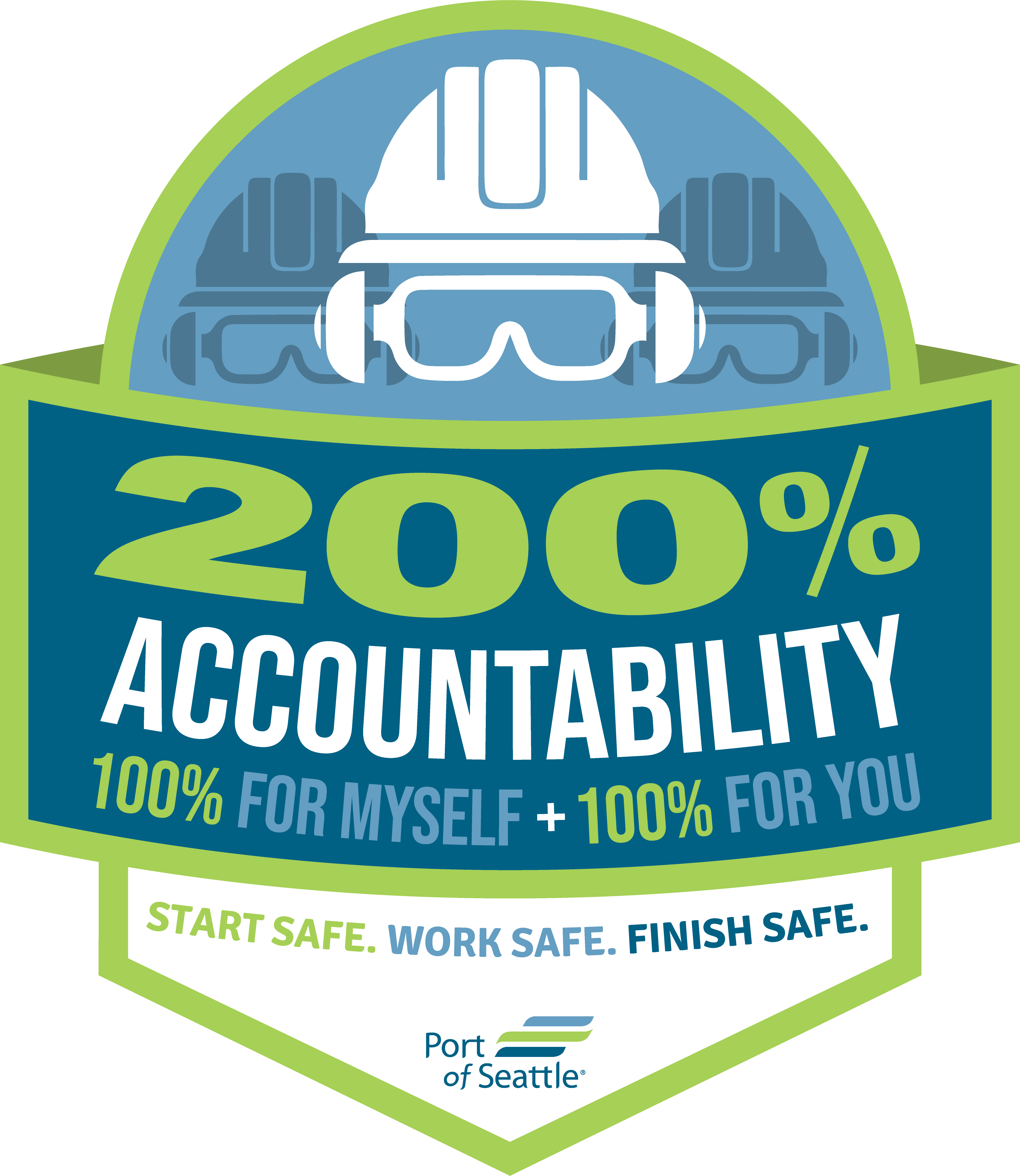 200% accountability safer work logo.