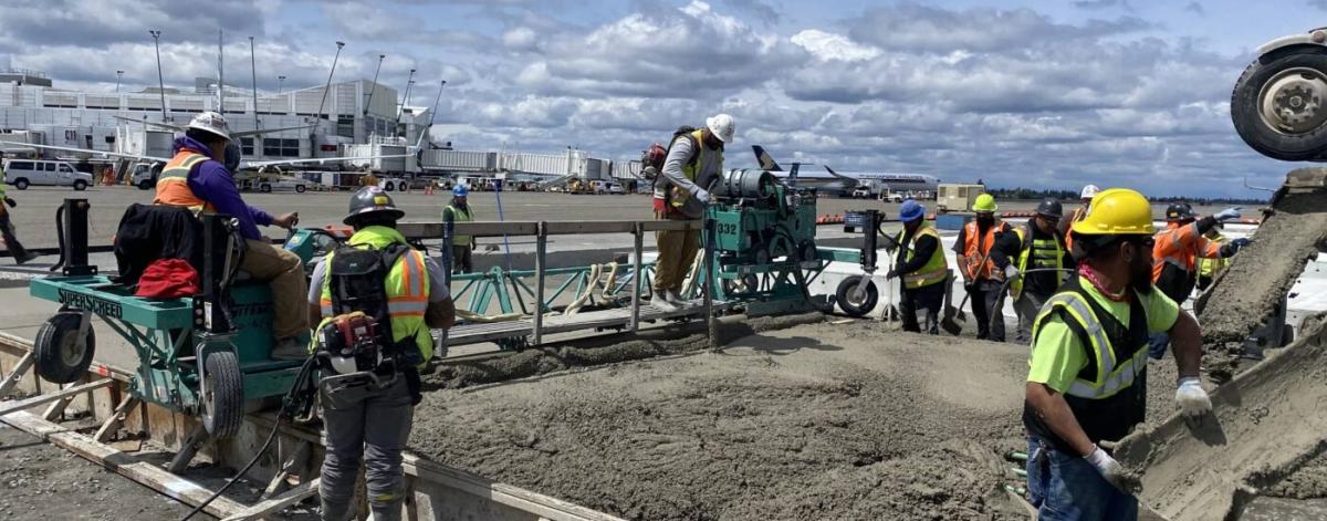 Salinas Construction workers at Sea-Tac Airport