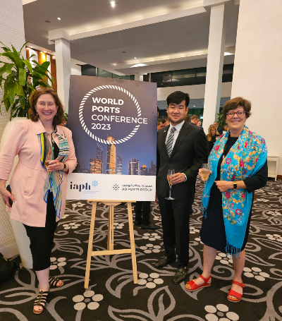 Sam Cho at the World Ports Conference 2023.
