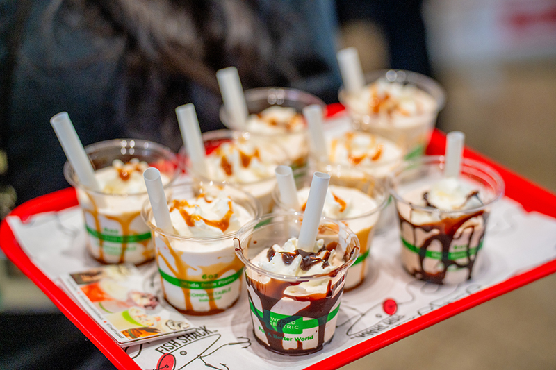 Tray of soft serves from Lucky Louie