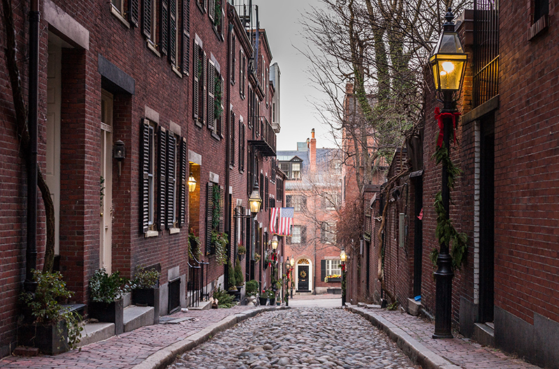 Beacon Hill neighborhood streets.