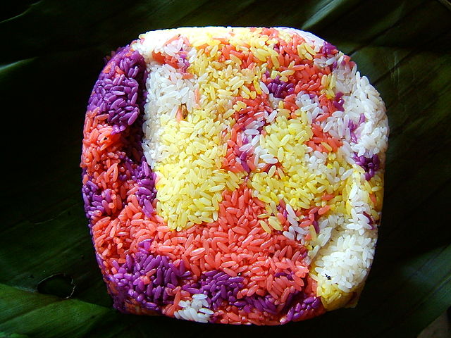 Colorful sticky rice cake.