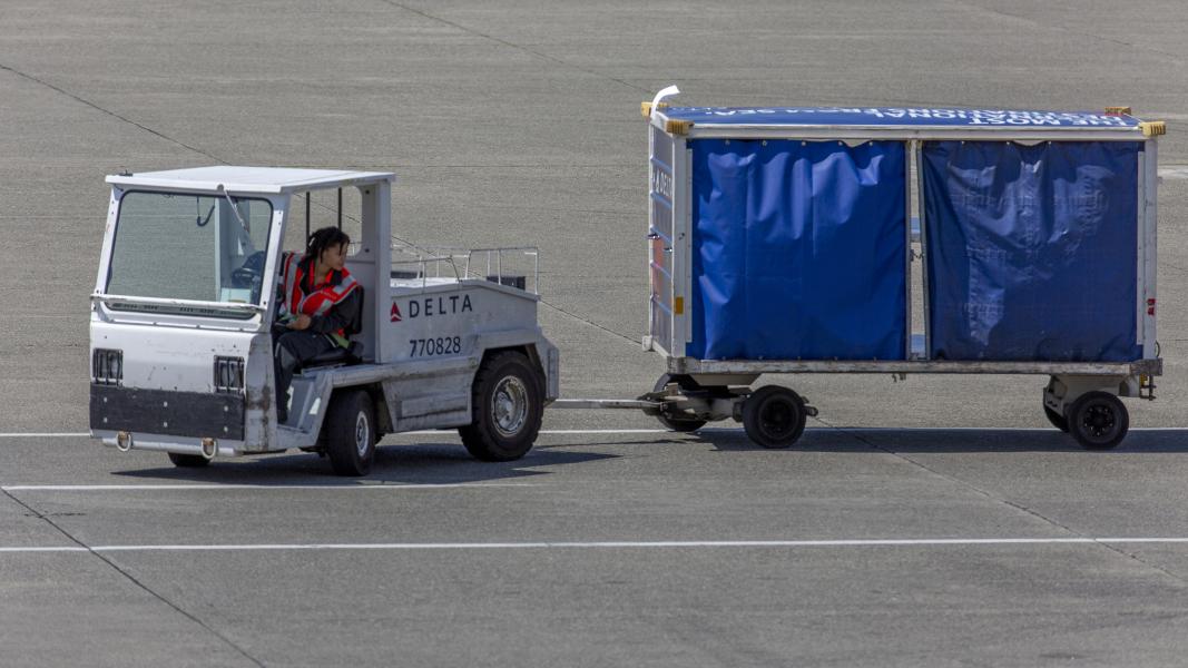 Delta baggage handling ramp operations.