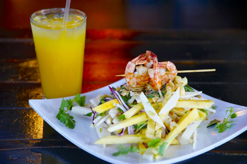 Sweet mango salad.