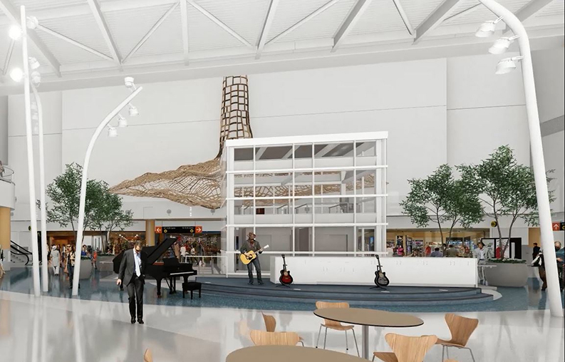 Performance stage rendering.