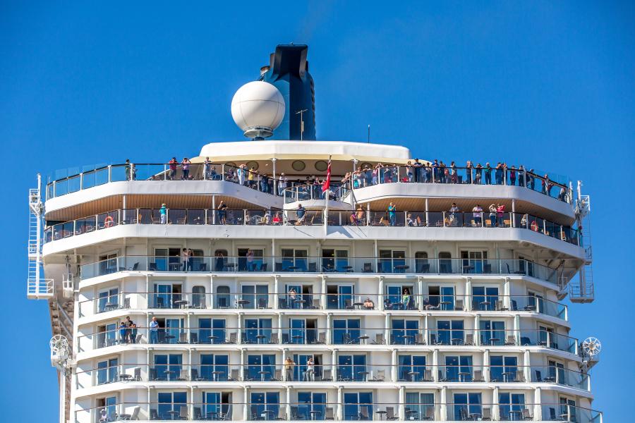Close up of cruise ship.