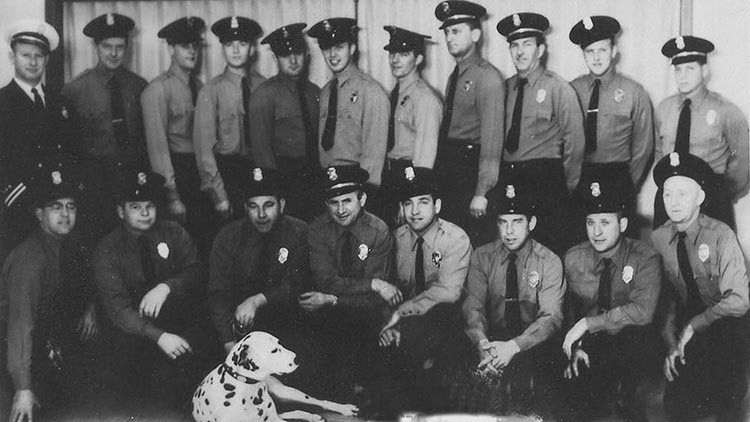 1959 Port of Seattle Fire Crew group photo.