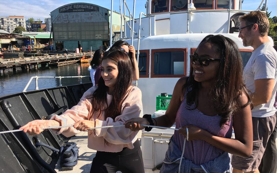 Salish Sea Intern Event 2017 at the Pacific Fishermen Shipyard.