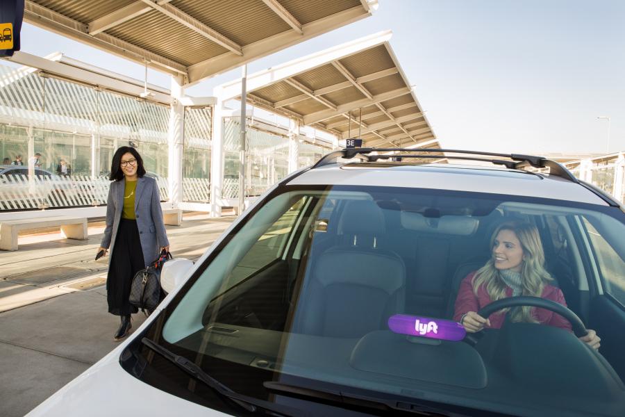 Lyft ride share pick up.