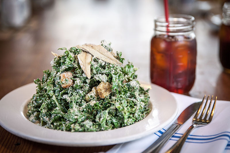 Kale Caesar salad.