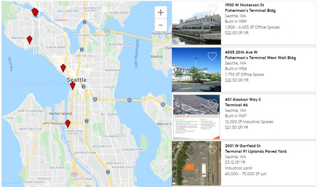 Map of Port of Seattle real esate properties - search listings on Loopnet