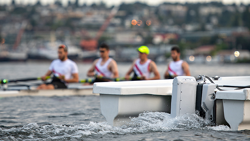 Rowing on Lake Union.