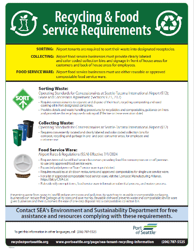 SEA Airport Recycling and Food Service Requirements (PDF)