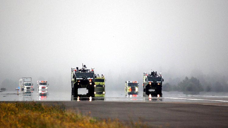 Fire Apparatus on Runway.