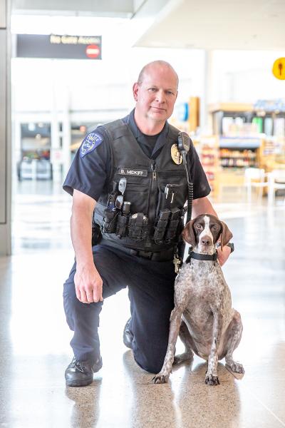 Officer Midkiff and Bella.