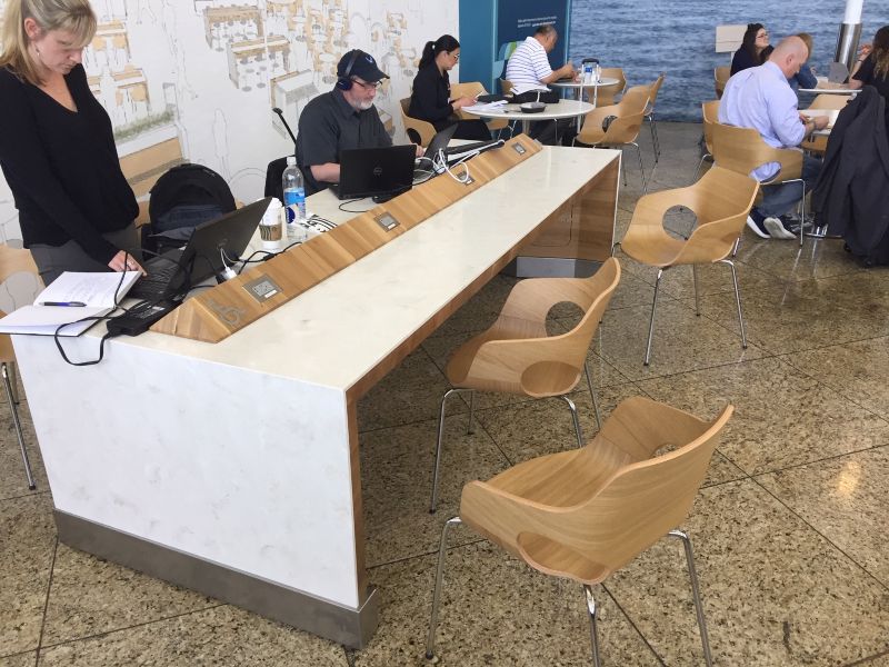 Charging tables in the Central Terminal.