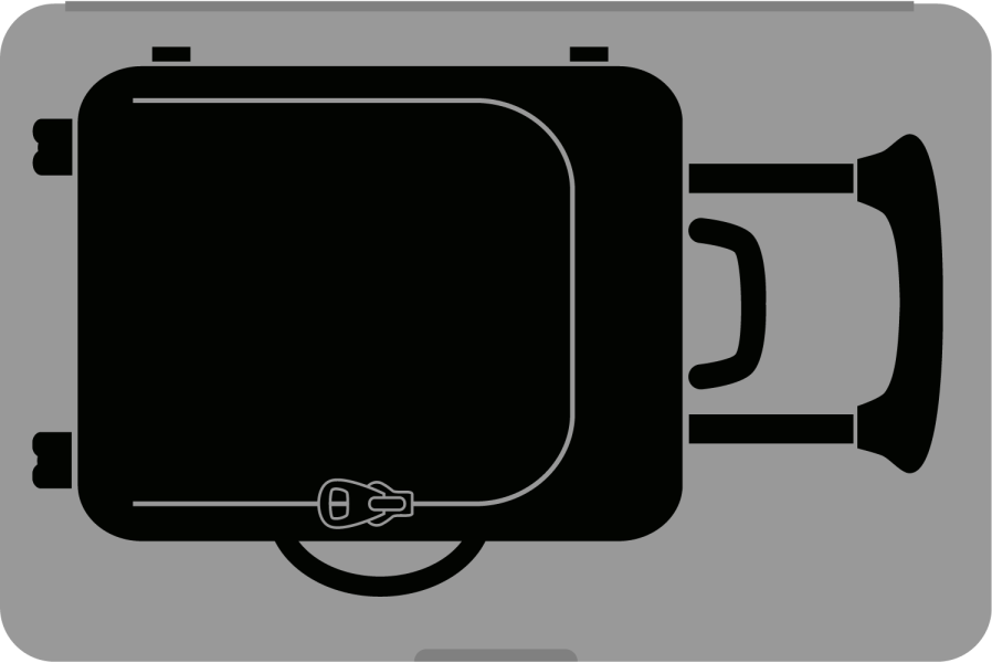 Carry-on bags must be placed in a separate bin for X-ray screening