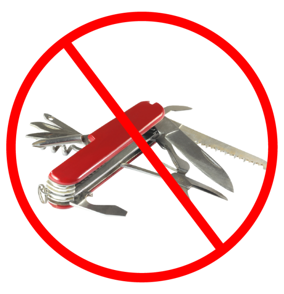 Multi-tools are prohibited at security checkpoints