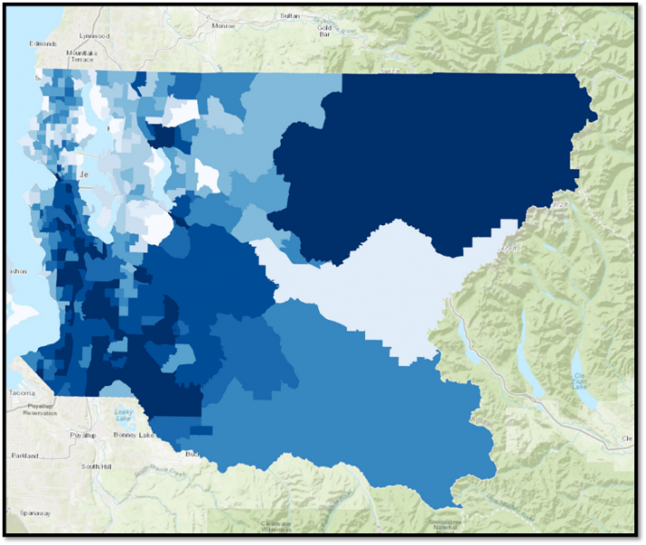 Map of environmental health.