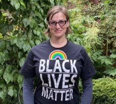 Joanna Florer wears a Black Lives Matter shirt.