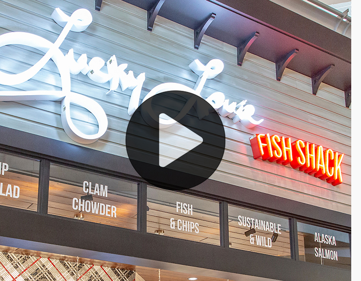 Lucky Louie Fish Shack at SEA Airport Central Terminal video (YouTube)