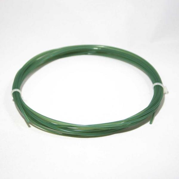 A bundle of green plastic filament.