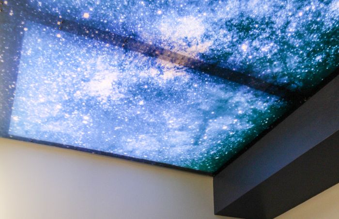 Stars on the ceiling.