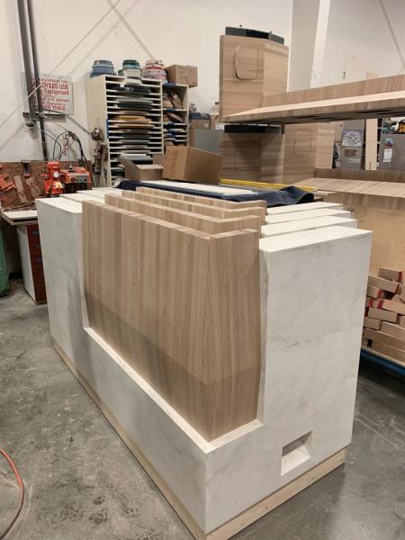 Central Terminal furniture being built in the woodshop.