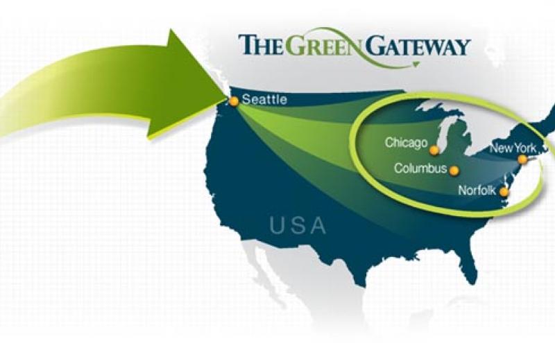 Green Gateway graphic - showing U.S. map