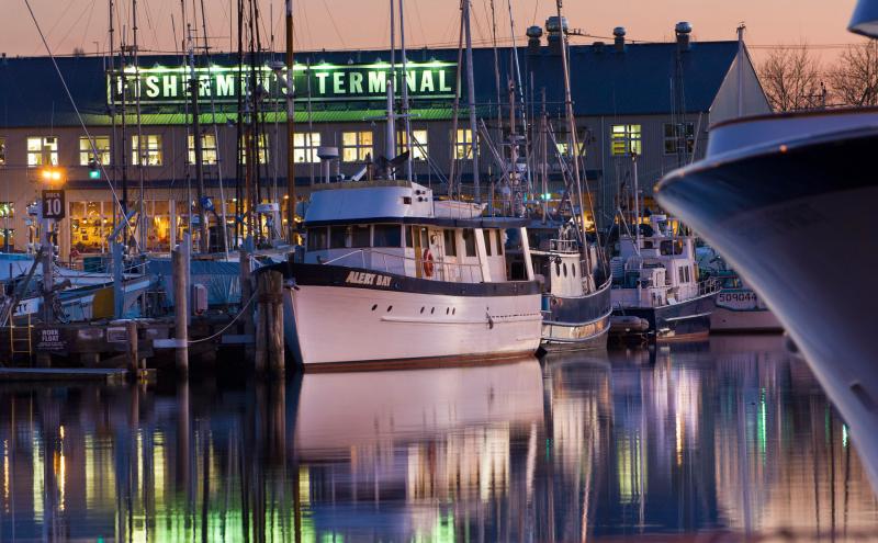 Fishermen's Terminal at sunset