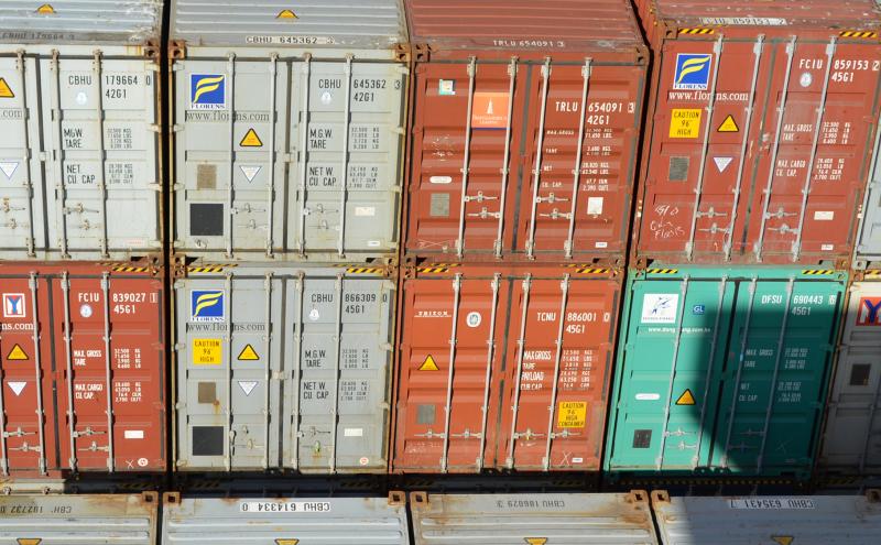 Sea cargo containers at the Northwest Seaport Alliance, Ports of Seattle, Tacoma
