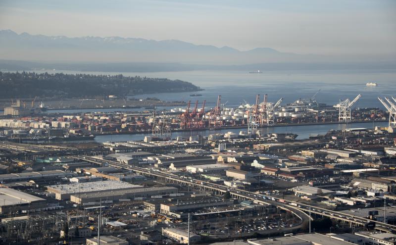 Port of Seattle aerial photo.