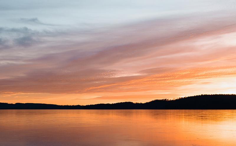 Sunset over the Puget Sound.