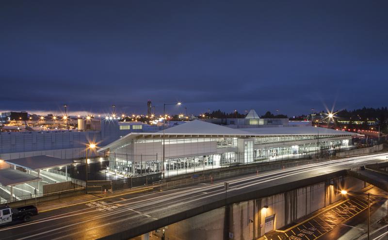 Exterior of Councourse D Annex at Sea-Tac International Airport, Seattle, WA, Oct. 4, 2018