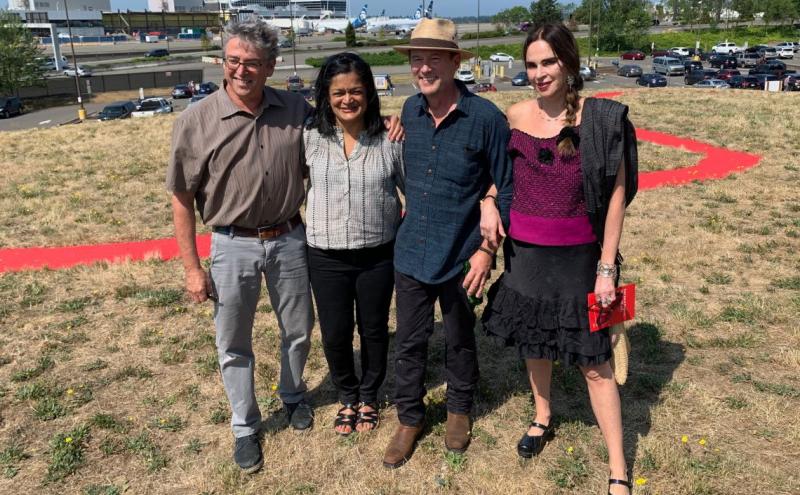Port commissioners Peter Steinbrueck and Fred Felleman; Congresswoman Pramila Jayapal.