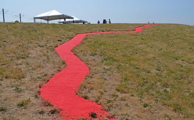 Red Sands art installation at Sea-Tac Airport.