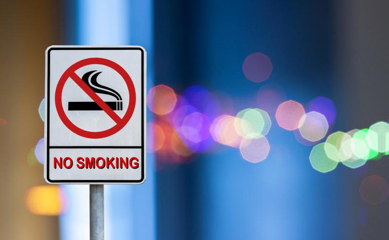 No Smoking sign.