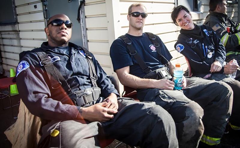 Franklin Smith (left) spends time with his coworkers at work and outside of work.