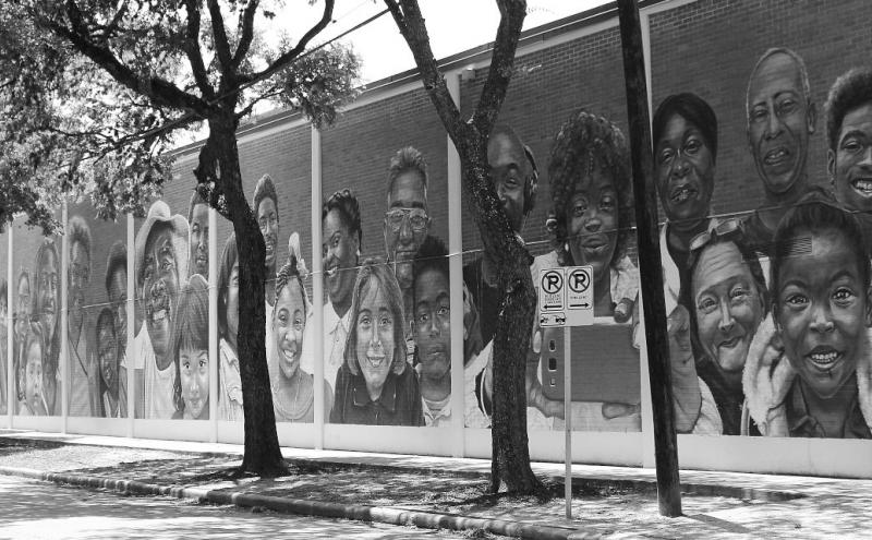 Diversity mural in Houston.