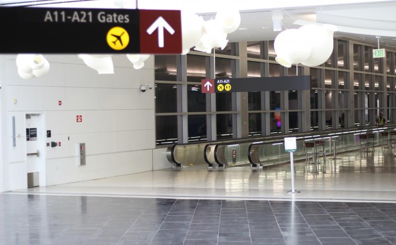The A Concourse and Moving Walkway.