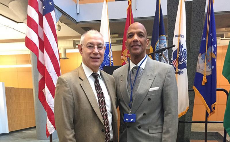 Carlton Williams with Luis Navarro at a Port event