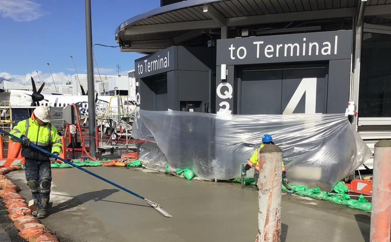 John Salinas Construction on an airport paving project.