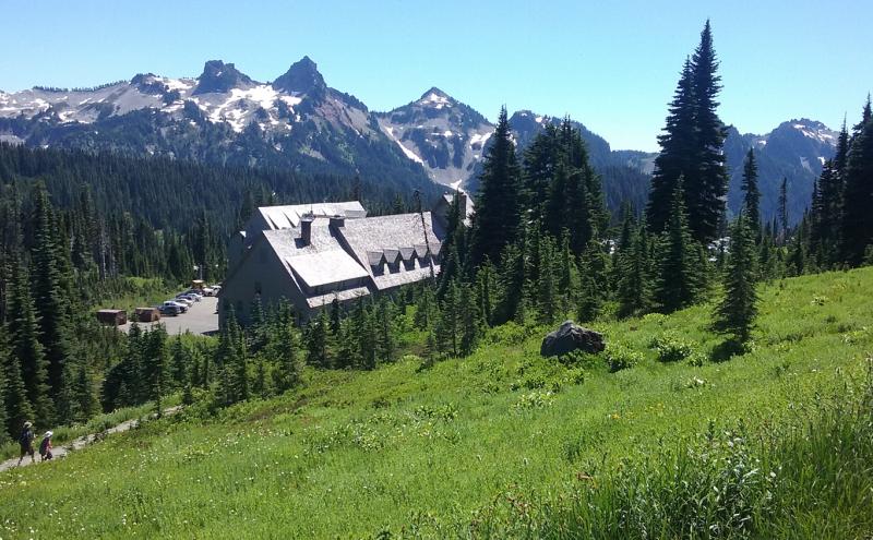 A lodge in the mountains.