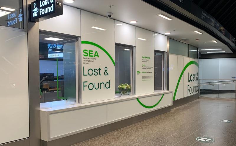 SEA Lost and Found Signage.