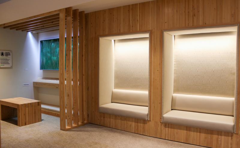Seating in the Interfaith Prayer and Meditation Room