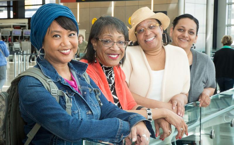 Diverse group of female employees of the Port of Seattle