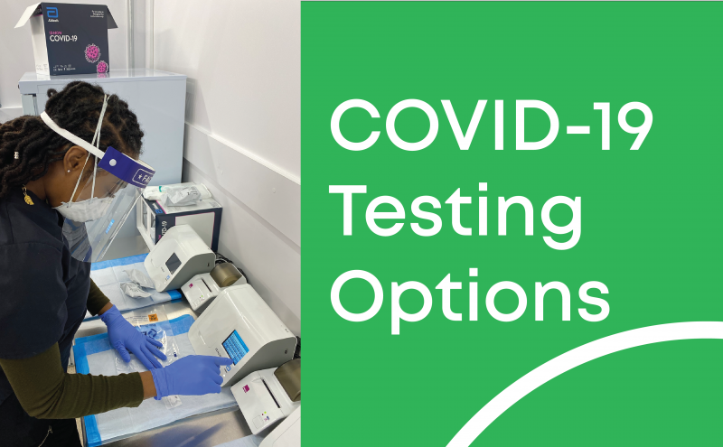 Staff in PPE for Testing COVID-19 Testing Options