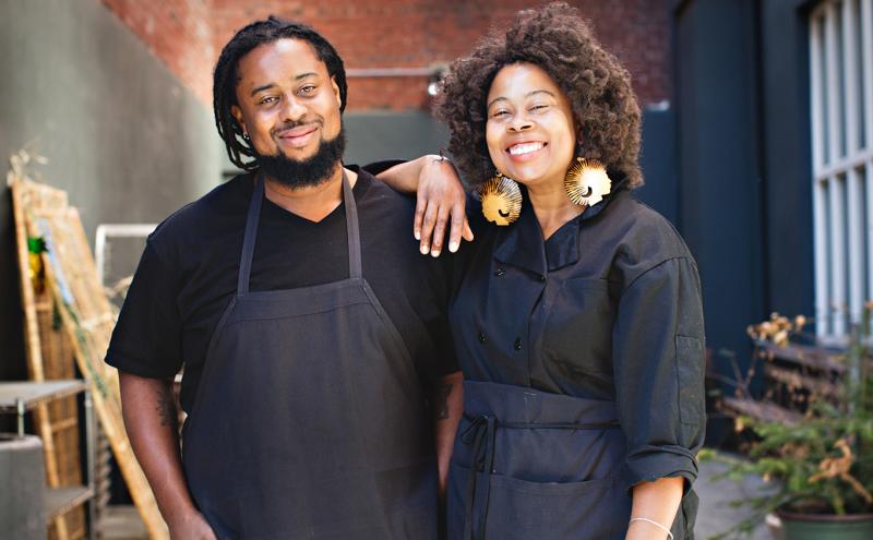Small minority-owned businesses at SEA Airport include a brother and sister team running one of the dining establishments. Aug. 2018.