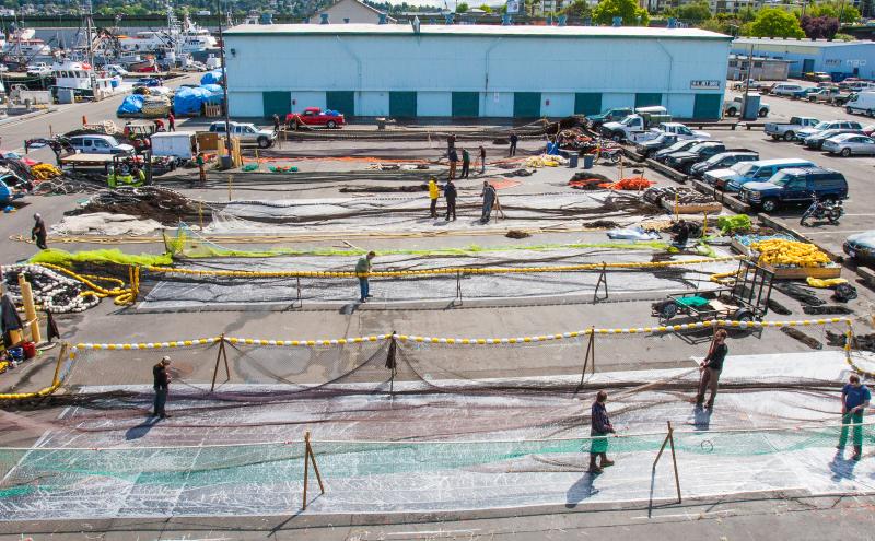 Net repair yard.