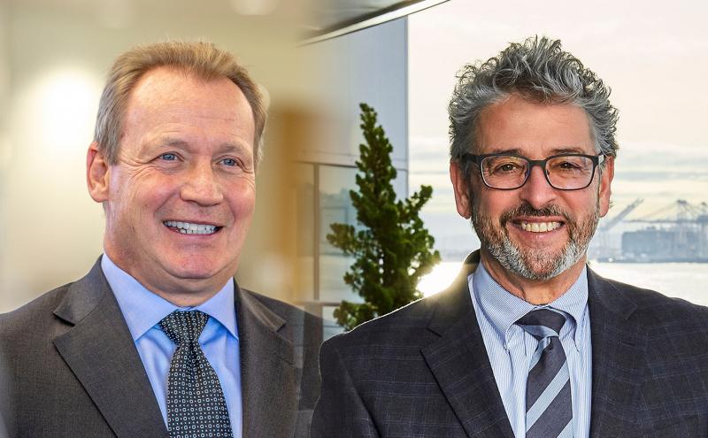 Port Executive Director Stephen P. Metruck and Commissioner Fred Felleman.